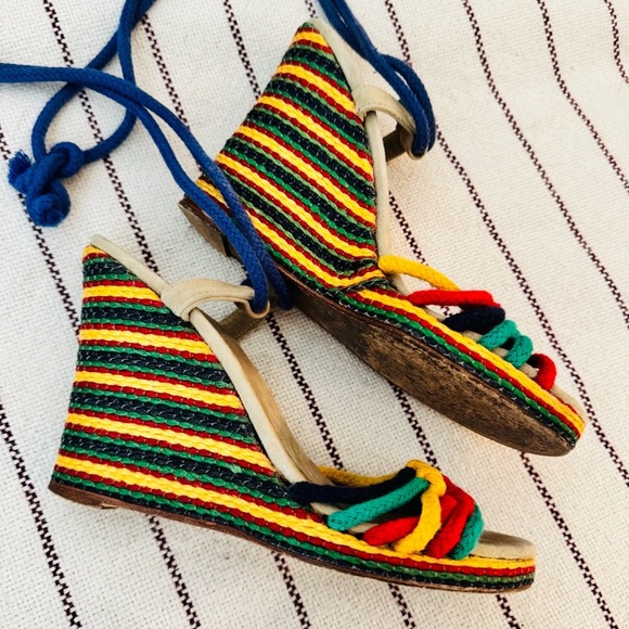 MARC JACOBS rainbow heeled espadrilles sandals - Picture 2 of 5